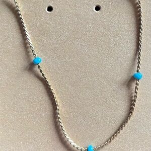 15”-long Blue/Gold Colored Choker